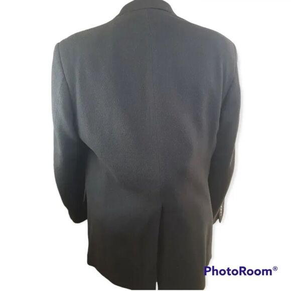 90s Ralph Lauren Camel Hair Black Sport Coat Jacket Blazer Single Breast 40R - Picture 2 of 14